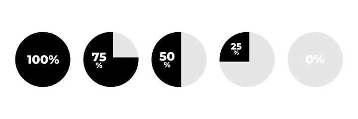 Infographic circle. Percent circle icon vector illustration