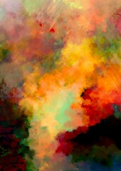 幻想的なカラフルな爆発のテクスチャ背景