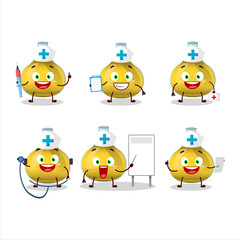 Doctor profession emoticon with tej cartoon character