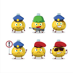 A dedicated Police officer of tej mascot design style