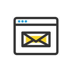 Email filled outline icon.