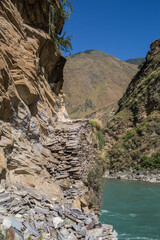 Karnali River in Nepal. Free flowing wind and scenic River in Nepal.