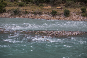 Karnali River in Nepal. Free flowing wind and scenic River in Nepal.