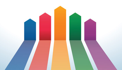 colorful arrow lines template background vector illustration EPS10