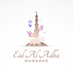 Eid Al Adha Greeting Watercolor Design