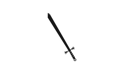 Black sword simple logo