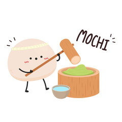 Making mochi vector. Mochi character design. Mochi vector.