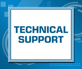 Technical Support Blue Technology Background Square
