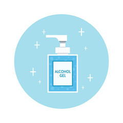 Alcohol gel. Hand wash gel vector. Hand wash gel symbol.