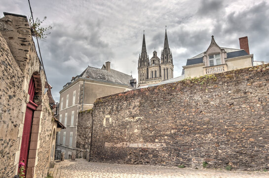 Angers, France, Historical center, HDR Image