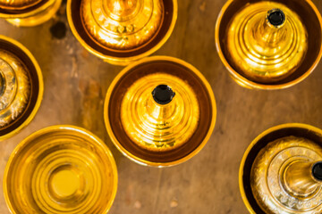 The gravel water.Buddhism In Thai tradition, pouring water is an act of praying for deceased ones