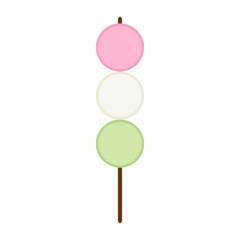 Mochi stick. free space for text. Mochi vector on white background.