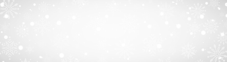 abstract light white background with bokeh, Christmas background with snow