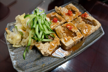 famous snack of stinky tofu