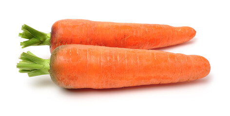 Fresh carrot on a white background