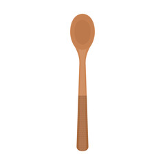 Spoon vector. Wood Spoon on white background.