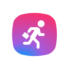 Businessman Running - Sticker