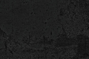 Old shabby cracked black concrete texture. Dark aged cement wall gloomy abstract background