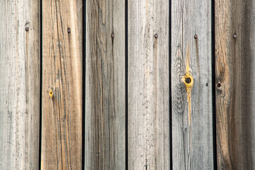 Old weathered slabs nailed down with rusty nails
