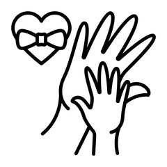 Obraz premium dad loves the youngest kids Concept, youngest sibling Vector Icon Design, Happy Fathers Day Symbol, Dads Gift Elements Sign, Parents Day Stock illustration