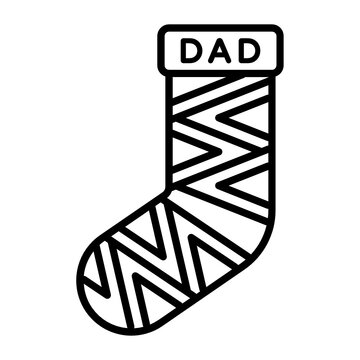 Dads Love Crazy Socks Concept Vector Icon Design, Fathers Day Symbol, Dads Gift Elements Sign, Parents Day Stock Illustration