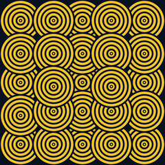 flaming yellow background cool trend seamless pattern twirling circle themed traditional culture of inland tribe jungle