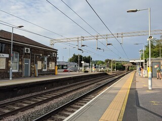Fototapeta na wymiar Marks Tey railway station in Essex, England
