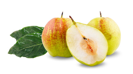 Chinese fragrant pear an isolated on white background