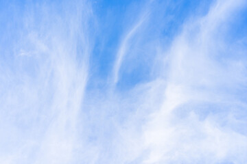 Beautiful cloudscape against blue sky background.
