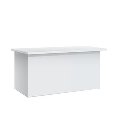 Promotion counter, Retail Trade Stand Isolated on the white background.