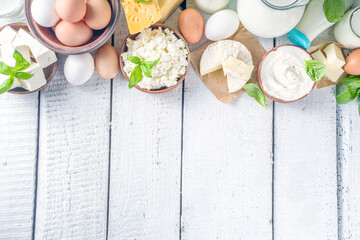 Various farm dairy products