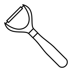 Vector Peeler Outline Icon Design