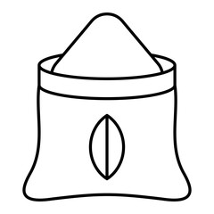 Vector Flour Outline Icon Design