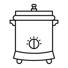 Vector Deep Fryer Outline Icon Design