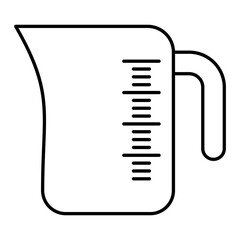 Vector Measuring Cup Outline Icon Design