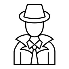 Vector Espionage Outline Icon Design