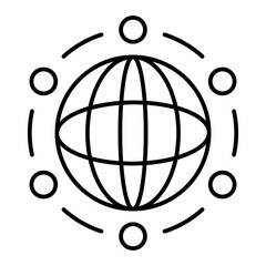Vector International Relations Outline Icon Design