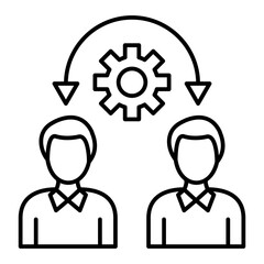 Vector Collaboration Outline Icon Design