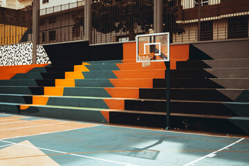 cancha de baloncesto colorida tenerife