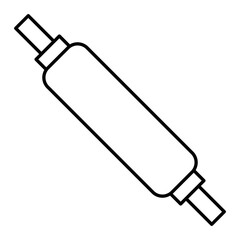 Vector Rolling Pins Outline Icon Design