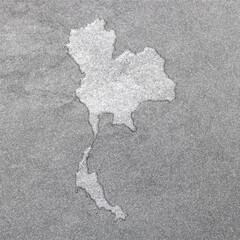 Map of Thailand, silver background