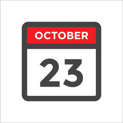 October 23 calendar icon with day of month