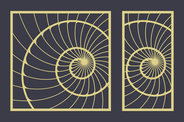 Abstract lines panels decorative surfaces laser cut