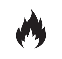 Fire flame icon isolated on white background. Hot flame energy. Vector illustration
