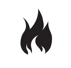 Fire flame icon isolated on white background. Hot flame energy. Vector illustration