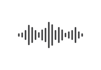 Sound wave icon. Soundwave form on white background. Voice and music audio concept. Vector illustration
