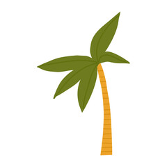 Organic Palm Coconut Tree Doodle Illustration