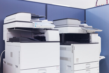 Copier in the office for business people workplace - obrazy, fototapety, plakaty