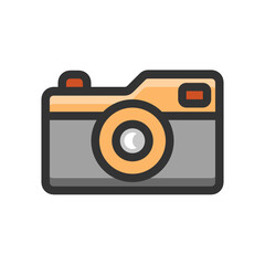 Compact Camera filled outline icon.