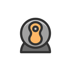 Webcam filled outline icon.